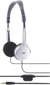 21TREY48RhL JVC Lightweight Headphone with Volume Control (Silver)