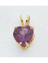 14kt Heart Shaped Amethyst Pendant - XP430AM