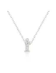 Micro-Pave Initial I Pendant Necklace