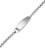 14kt. White Gold, Childs ID Bracelet