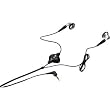 New OEM Blackberry 8100 8100c Pearl Stereo Headset 2.5 mm Plug