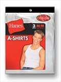 Mens Hanes 3 Pack Cotton Tank A-Shirt White - 372