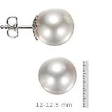 14k Gold,12-12.5mm South Sea Pearl Stud Earring