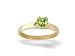 14K Yellow Gold Genuine Square Peridot Solitaire Ring
