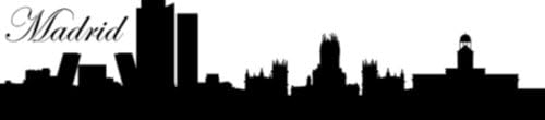 Madrid Cityscape Skyline Vinyl Wall Art Decal
