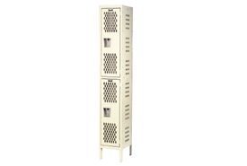 Hallowell Heavy-Duty Ventilated Locker Double Tier 12x12x36 2 Door Unassembled