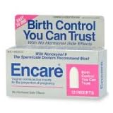 Encare Vaginal Contraceptive Inserts 12 ea