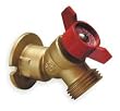 Industrial Grade 1APY4 Sillcock, Quarter Turn, Brass, 1/2 In