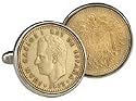 Sterling silver cufflinks with Spanish coins with presentation box