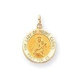 14k Our Lady of Mount Carmel Medal Charm