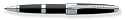 Cross Apogee Black Star Lacquer Selectip Rolling Ball Pen with Satin Finish Center Ring AT0125-2