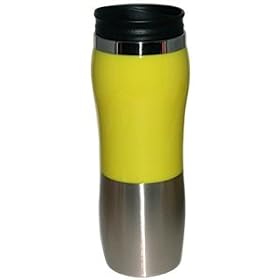COFFEE MUG - STAINLESS STEEL- YELLOW - BPA FREE