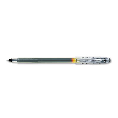 Pilot® Neo-Gel Stick Roller Ball Pen, Black Barrel, Black Ink, Fine Pt, 0.70 mm