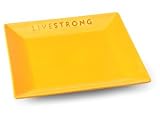 Livestrong by Chantal 9-3 4-Inch Square Plate, Glossy Golden Yellow