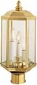 Baldwin 7346003 Lifetime Polished Brass Lighting-Cumberland Classic Three Light Post Lamp from the Cumberland Collection