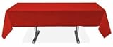 Plastic Table Cover Rectangle -Red