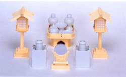 神具ハーフ　大（灯篭桧電池式中に変更）