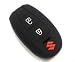 Pair Of 2 Pieces Silicone Key Cover Black For Suzuki Ciaz smart key (Black) RS.219.00