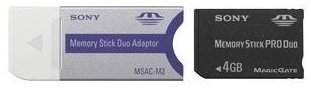 Sony 4 GB Memory Stick PRO DUO ( MSX-M4GS ) (Retail Package)