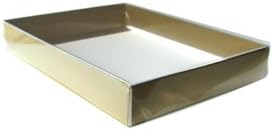 4 Bar Matte Gold Greeting Card Boxes (5 1/4" x 3 3/4" x 1") 25/Ctn