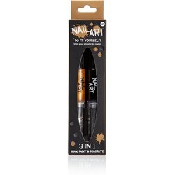 Nail Art - Do It Yourself Black and Gold Pens