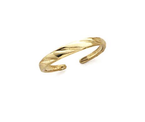 14k Polished Band Toe Ring