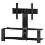 Sonorous - PL2400 - Meuble TV pour &eacute;crans jusqu'&agrave; 42" - Verre noir, aluminium (Import Royaume Uni)