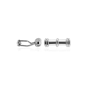 Forzieri Polished Sterling Silver Cylinder Cuff Links