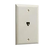 RCA - RCA TP247 Phone Modular Wall Outlet (Ivory)
