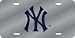 Sporting Goods : New York Yankees Silver Laser Cut License Plate