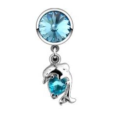 PierceLess belly button ring dolphin by 