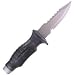Underwater Kinetics Blue Tang Titanium Dive Knife, Drop Point, Black Handle