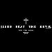 Christian T-Shirt Jesus Beat the Devil With Two Sticks Design S-5XL