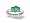 14K White Gold Genuine Oval Emerald 3-Stone Ring - Size 4
