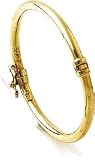 14K Gold Baby Bangle Bracelet, 3mm wide