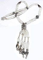Gemstones Necklace In Sterling Silver With Rainbow Beads Handcrafted Jewelry 17 inches