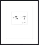 The Dog by Pablo Picasso 19.50X15.75 Framed with Black Metal Frame