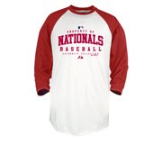 Washington Nationals Authentic Collection Property of Raglan T-shirt font colo