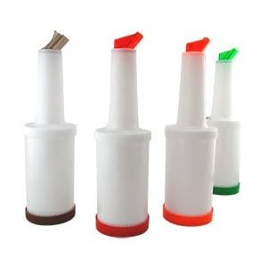 Flow-N-Stow Bar Fruit Juice Containers - 1 Qt.: Set of 4 -One Of Each Color
