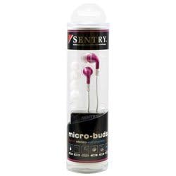Sentry HO543 Micro-Buds Digital Stereo Earphones with Pouch - Pink (1 Each)
