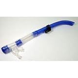 Deep See Dolphin snorkel: Open top purge snorkel with flexible drop away tube