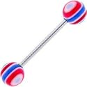 Patriotic American HYPNOTIC Barbell Tongue Ring