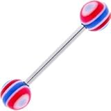 Patriotic American HYPNOTIC Barbell Tongue Ring - B0002SPH6M