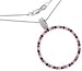 14K White Gold Multi-Sapphire Circle Pendant