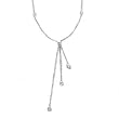 14k White Gold & Diamond Lariat-Style Necklace- 16 IN (0.10ctw)