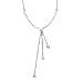 14k White Gold & Diamond Lariat-Style Necklace- 16 IN (0.10ctw)