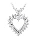 10kt. White Gold, 1/2 ct. tw. Diamond Heart Pendant