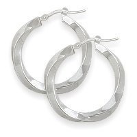 1 Inch Sterling Silver Hoop Earrings