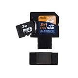 Platinum Multi Micro SD Card 3 in 1(SD/USB) 2 GB inklusive Adapter