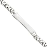 Sterling Silver Solid Curb Link Bracelet